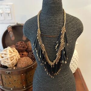 Gorgeous Aldo Black and Gold Fringe Necklace❤️